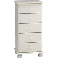 Malmo White 5 Drawer Chest (H)901mm (W)441mm