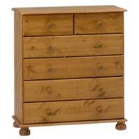 Malmo Stained Pine 2 over 4 Drawer Chest (H)901mm (W)823mm
