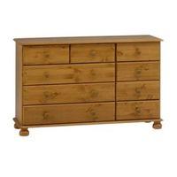 Malmo Stained Pine 3 over 4 Drawer Chest (H)741mm (W)1206mm