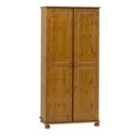 malmo stained pine 2 door wardrobe h1853mm w883mm