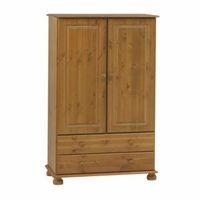 Malmo Stained Pine 2 Door 2 Drawer Wardrobe (H)1373mm (W)883mm