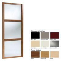 made to measure shaker 3 panel glass sliding wardrobe door w914 1059mm