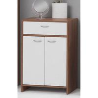 Madrid5 Wide Bathroom Cabinet In Plumtree And White With 2 Door