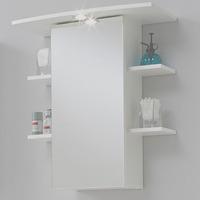 Madrid8 Mirrored Bathroom Wall Cabinet In White With Lights