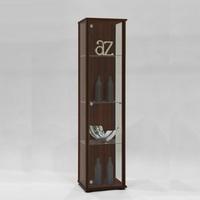 Marine Modern Glass Display Cabinet In Mocha