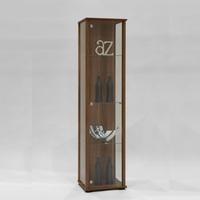 marine contemporary glass display cabinet in plumtree