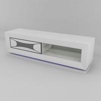 Marquis TV Stand In White High Gloss And Grey With LED