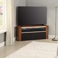 Marin Wooden Corner Acoustic TV Stand In Walnut