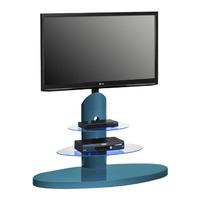 Marzouk Blue High Gloss Finish LCD TV Stand With LED Light