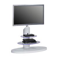 Marzouk White High Gloss Finish LCD TV Stand With LED Light