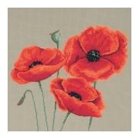 Maia Counted Cross Stitch Kit Poppies 60mm x 25cm