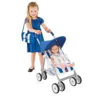 Maclaren Junior B-01 Dolls Buggy Blue Stripe