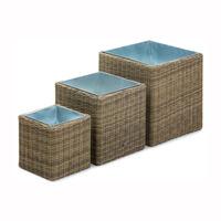 Maze Rattan Winchester Set of 3 Square Planters