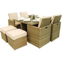 Maze Rattan Winchester 5 Piece Cube Set with Footstools
