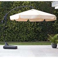 Maze Rattan Banana Cantilever Parasol Grey