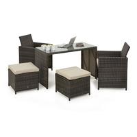 Maze Rattan Cube Balcony Set Brown