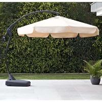 Maze Rattan Banana Cantilever Parasol Beige