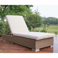 Maze Rattan Monaco Sunlounger in Brown