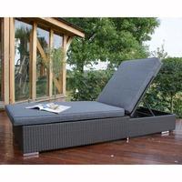 Maze Rattan Monaco Sunlounger in Grey