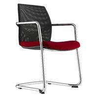 Maria Fabric Cantilever Chair Burgundy