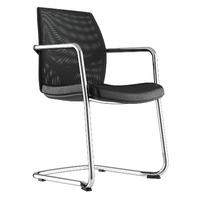Maria Faux Leather Cantilever Chair Black