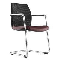 Maria Faux Leather Cantilever Chair Burgundy
