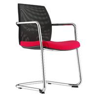 Maria Fabric Cantilever Chair Red