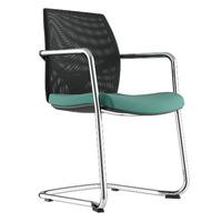 Maria Fabric Cantilever Chair Dark Green