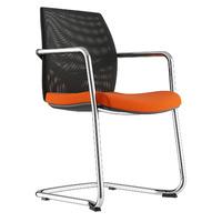 maria fabric cantilever chair orange