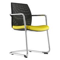 Maria Faux Leather Cantilever Chair Yellow