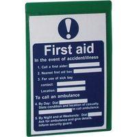 MAGNETIC GREEN DOCUMENT POCKET ID 215X160MM