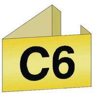 MAGNETIC AISLE MARKER ANGLED YELLOW 95MM HIGH x 130MM WIDE