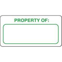 MATT VINYL LABEL ROLL OF 250 PROPERTY OF 50 X 25MM