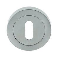 Matt Chrome Standard Key Escutcheon 50mm