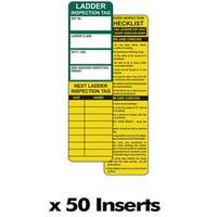 Machine Mart Xtra Ladder Inspection Tag Inserts (Pack Of 50)