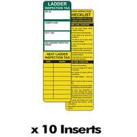 Machine Mart Xtra Ladder Inspection Tag Inserts (Pack Of 10)