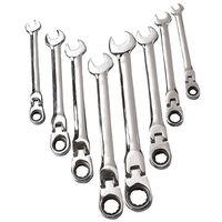 machine mart 8 piece flexy head metric ratchet spanner set