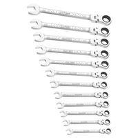 Machine Mart Xtra Britool Expert 12 Angled Ratchet Combination Spanners 9-19mm