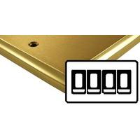 Mayfair Dual Style Brass Electrical 4 gang Light Switch 2 Way