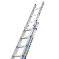 Machine Mart Xtra Zarges 2 Part Industrial Extension Ladder - 2.42 to 3.82m