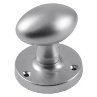 Matt Chrome Oval Mortice Knobs In Pairs