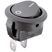 Marquardt 1881.1209 Round Rocker Switch 12A IP51 SPNO Black w. Ora...