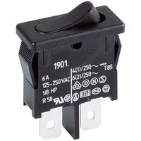 marquardt 19111102 6a rocker switch spst on off faston black 25mm