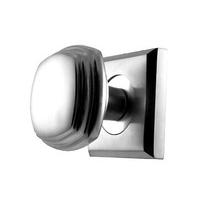 Matt Chrome Interior Door Knobs on Square Fixing Plate