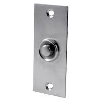 Matt Chrome Flat Door Bell 76x32mm