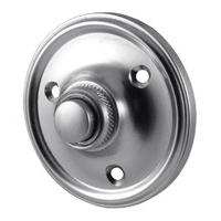 Matt Chrome Round Door Bell 60mm