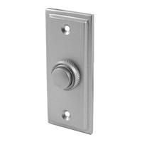 matt chrome door bell 76x32mm