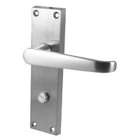 Matt Chrome Bathroom Door Handle Set