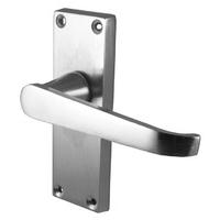 matt chrome non locking door handle set