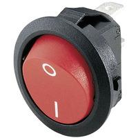 Marquardt 1881.1104 Round Rocker Switch 12A IP40 SPST Black w. Red...